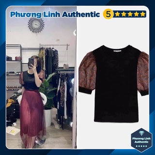 Áo phông phối ren Zara TRF Auth new tag có sẵn 5644/314 5644314