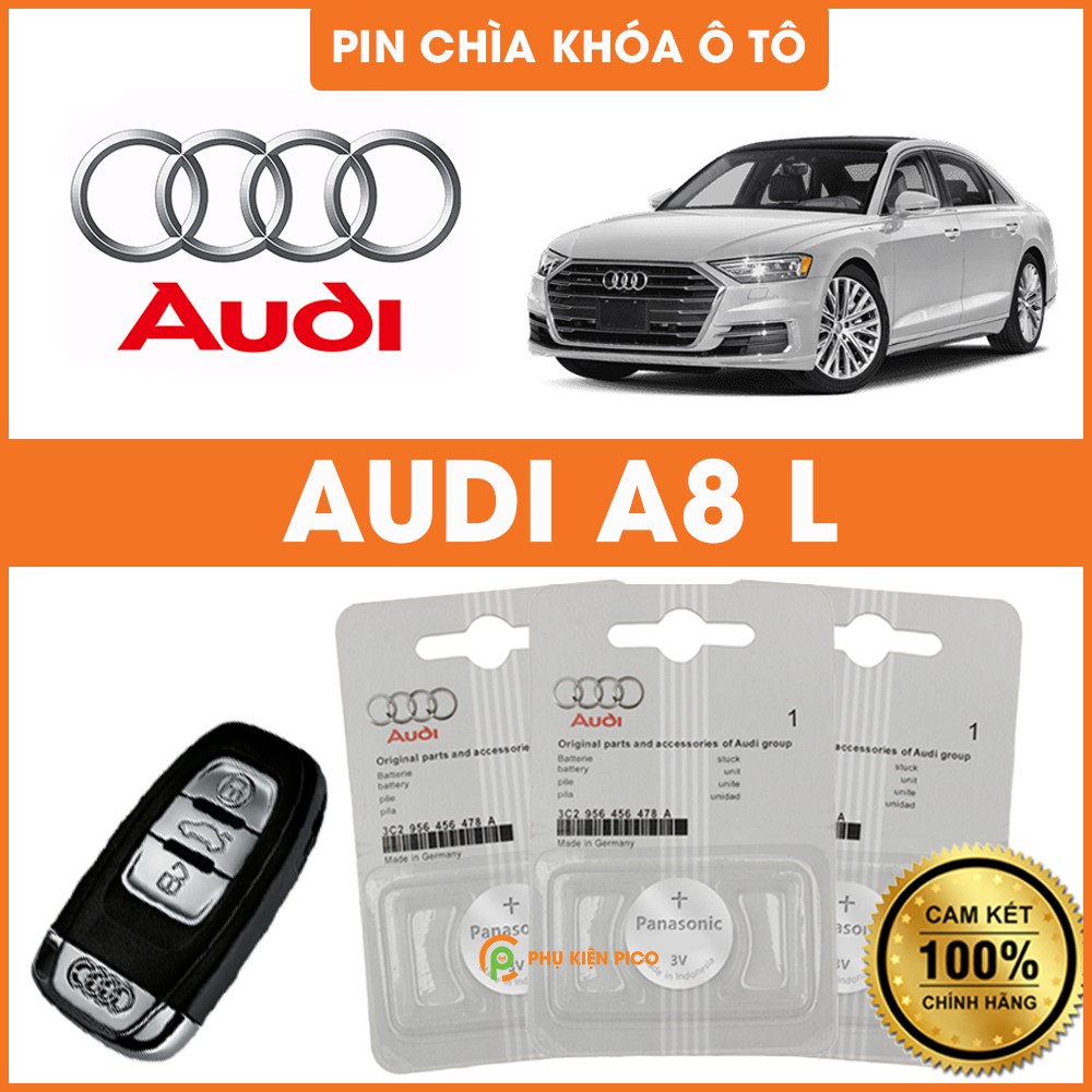 Pin chìa khóa ô tô Audi A8L chính hãng Audi sản xuất tại Indonesia 3V