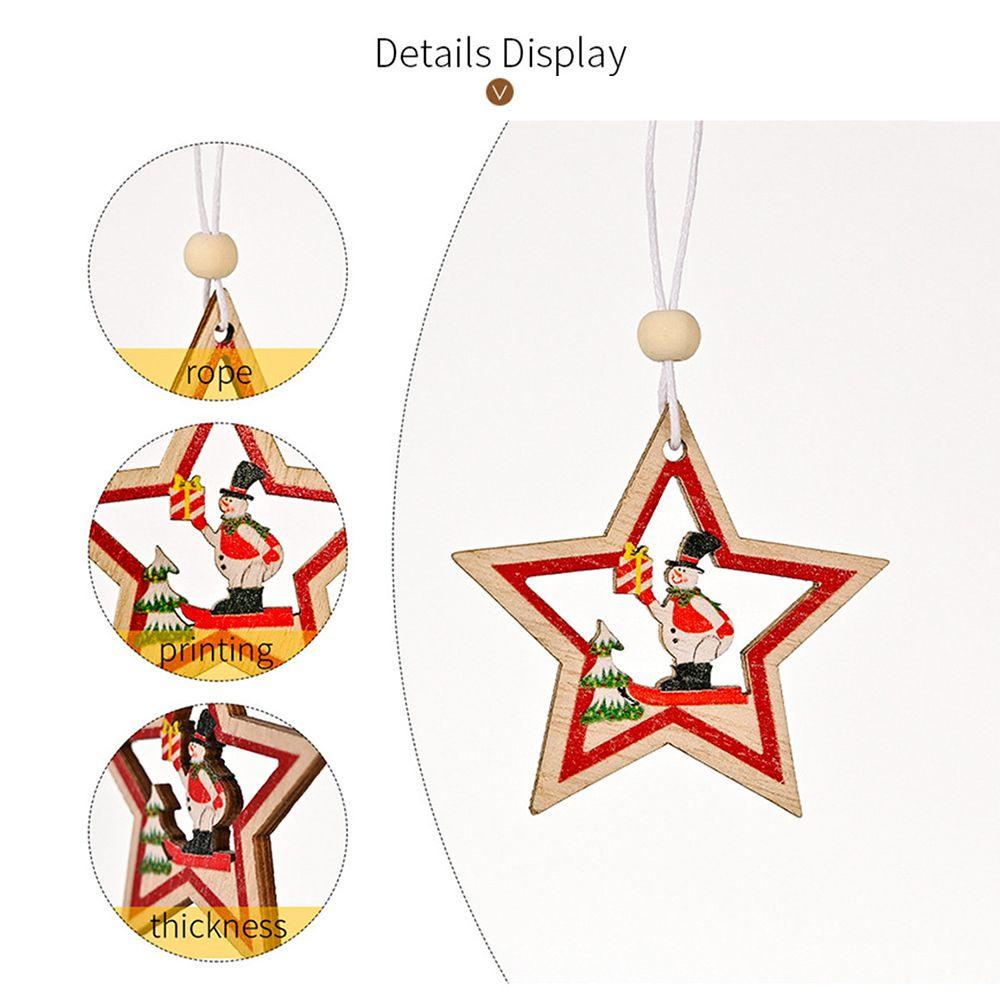 Bộ 12 Phụ Kiện Trang Trí Cây Thông Giáng Sinh Hình Ông Già Noel Và Bông Tuyết