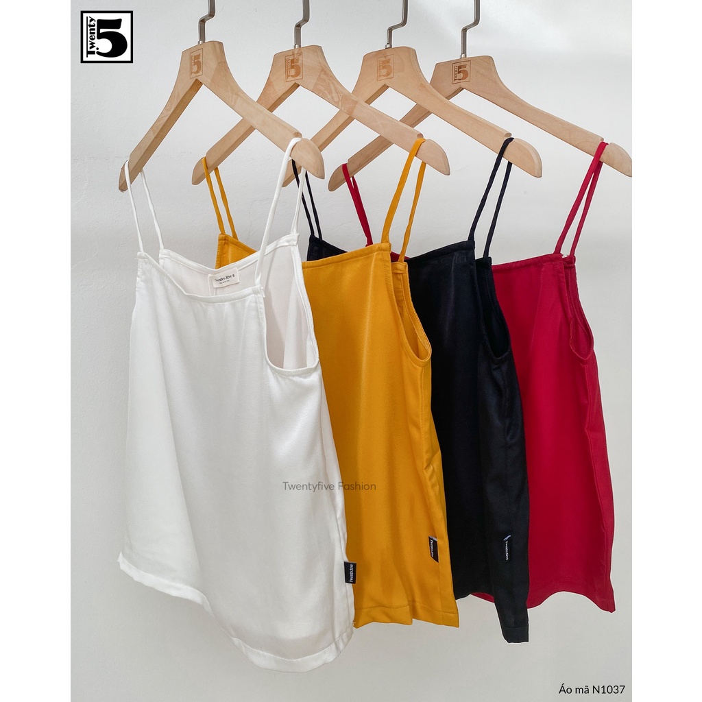 Áo hai dây nữ trơn màu chất lụa mịn Twentyfive N1037