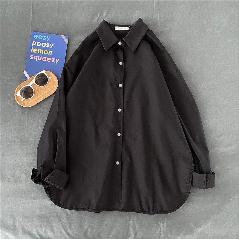 Áo sơ mi trắng basic trơn nhiều màu | BigBuy360 - bigbuy360.vn