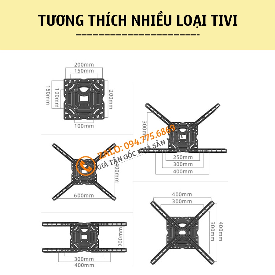P5 / Giá treo TIVI NB P5 xoay đa năng/ Giá treo màn hình 32 - 70inch - Chính hãng NorthBayou [ Gọn Gàng Hơn NB P6]