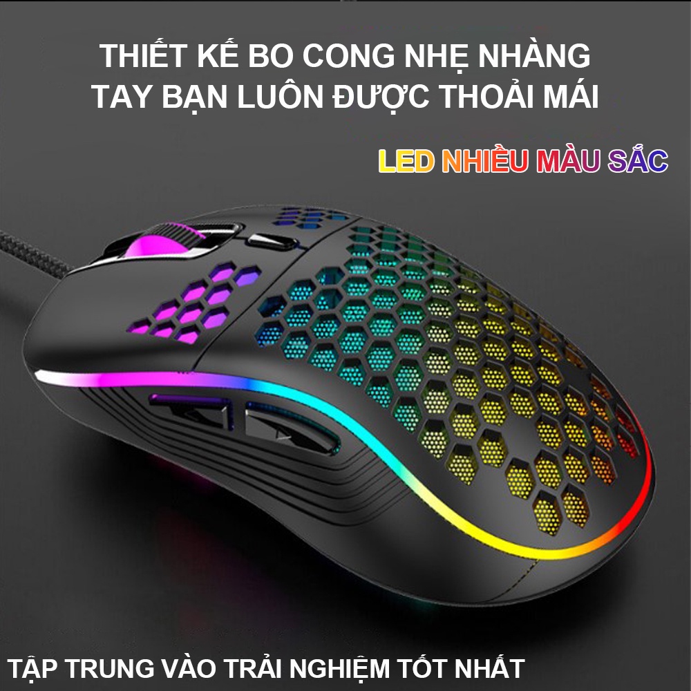 Chuột Máy Tính Gaming Có Dây D110- DPI 4 Cấp Độ và 6 Nút Điều Chỉnh