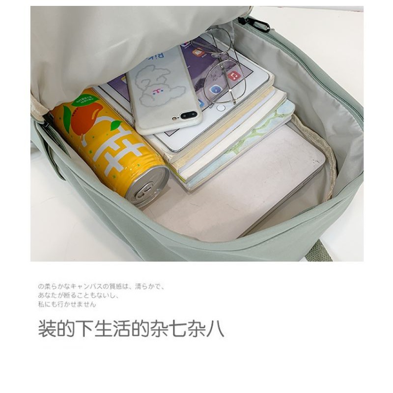 nhập quảng châu  Balo thời trang chống thấm nước hoa cúc siêu xinh cho bạn nữ kèm móc gấu