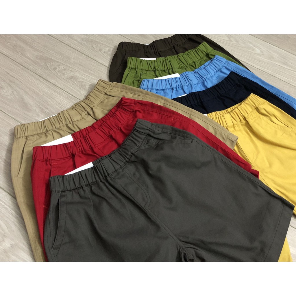 Quần short Uniqlo bé trai size đại chất vải kaki  mềm màu sắc tươi trẻ