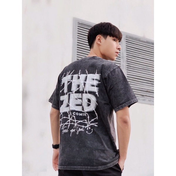 Áo phông loang The Zed form rộng, Áo thun nam nữ unisex hot trends
