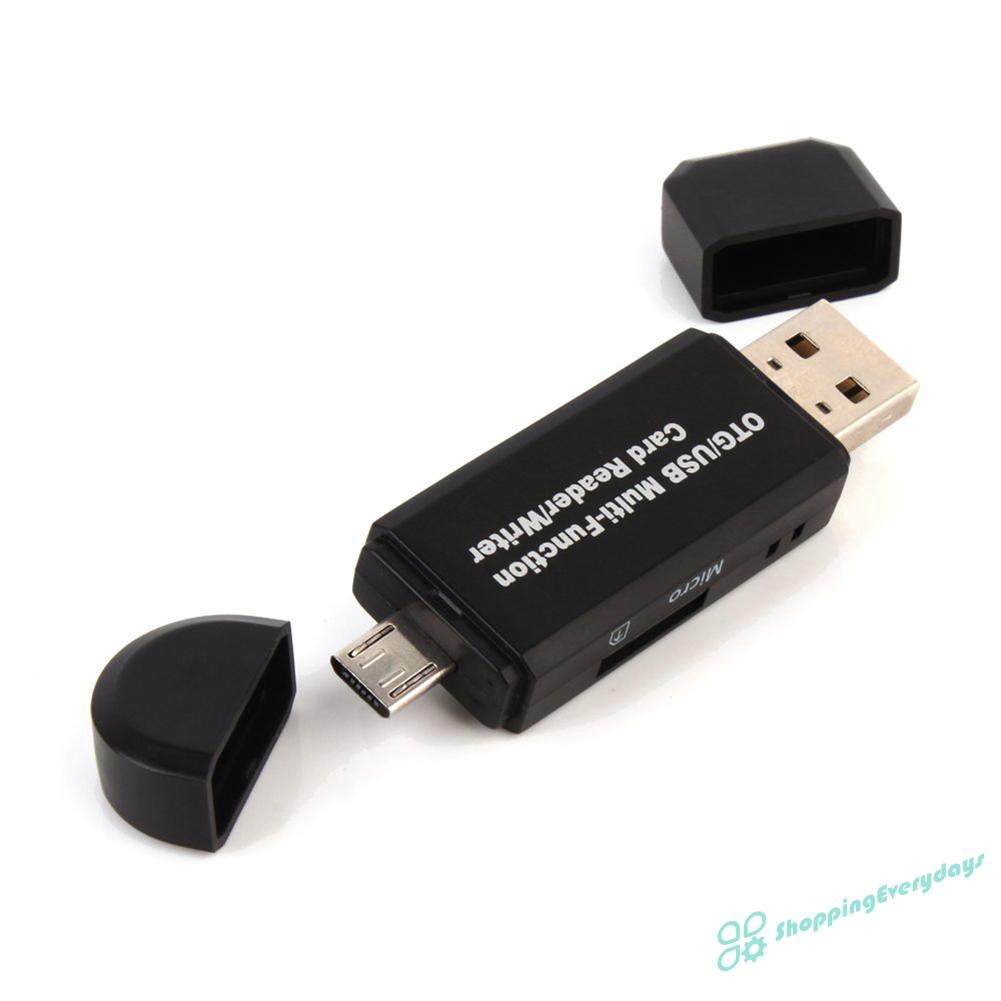 Đầu Đọc Thẻ Nhớ S Micro Usb + Usb Otg Usb 2.0 Cho Pc Android