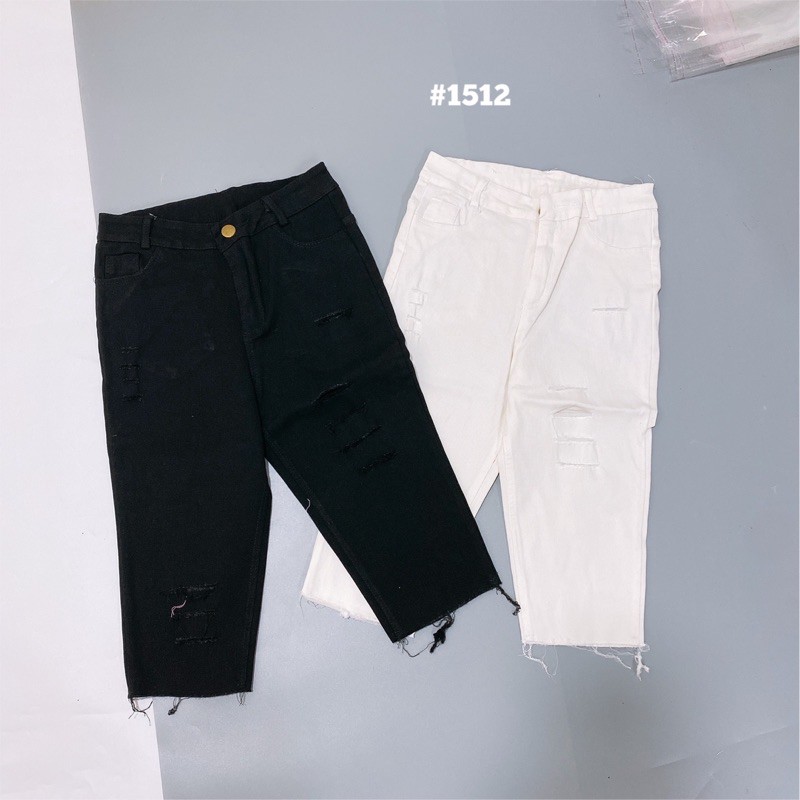 Quần ngố skiny giả bò siêu dãn chất cực đẹp, Quần ngố cạp cao QN1510 - NhiNhi Shop