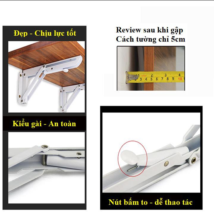 Bộ 02 Giá đỡ EKE chân bàn gấp treo tường thông minh tải trọng lên tới 60kg  Nhiều kích thước