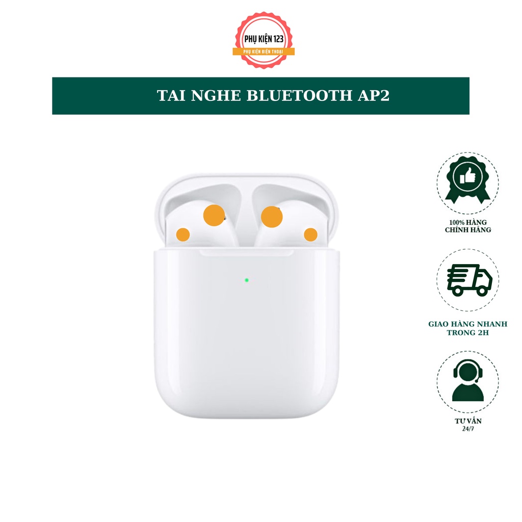 Tai nghe không dây Bluetooth  Ap2 Full chức năng đổi tên định vị âm thanh ấm bass mạnh-Phụ Kiện 123