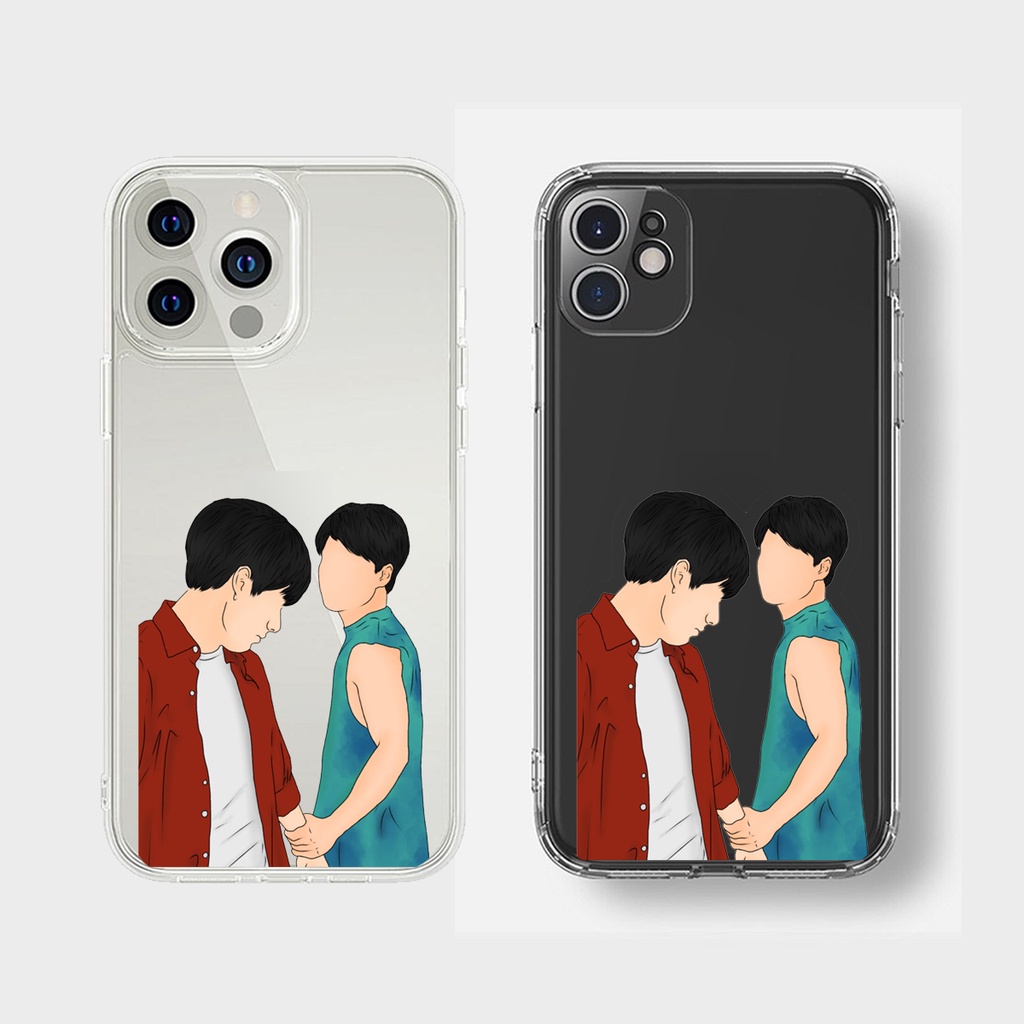 Ốp silicon in hình vẽ line Nanon Pran Ohm phim Bad Buddy hot hit