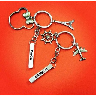 Móc Khóa Khắc Tên Kèm Charm