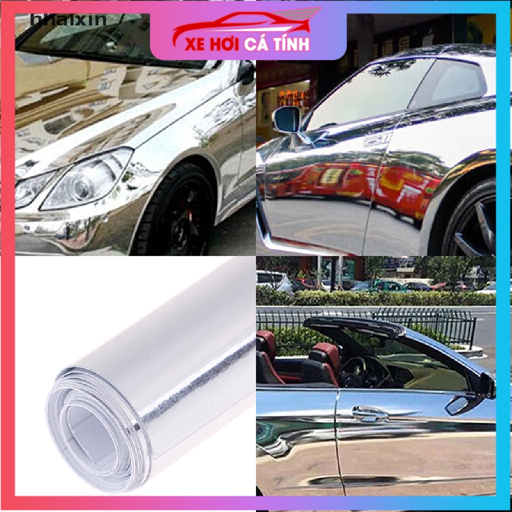 [⚡FREE SHIP⚡] Nhãn dán decal vinyl mạ chrome bóng co giãn mặt gương xe hơi