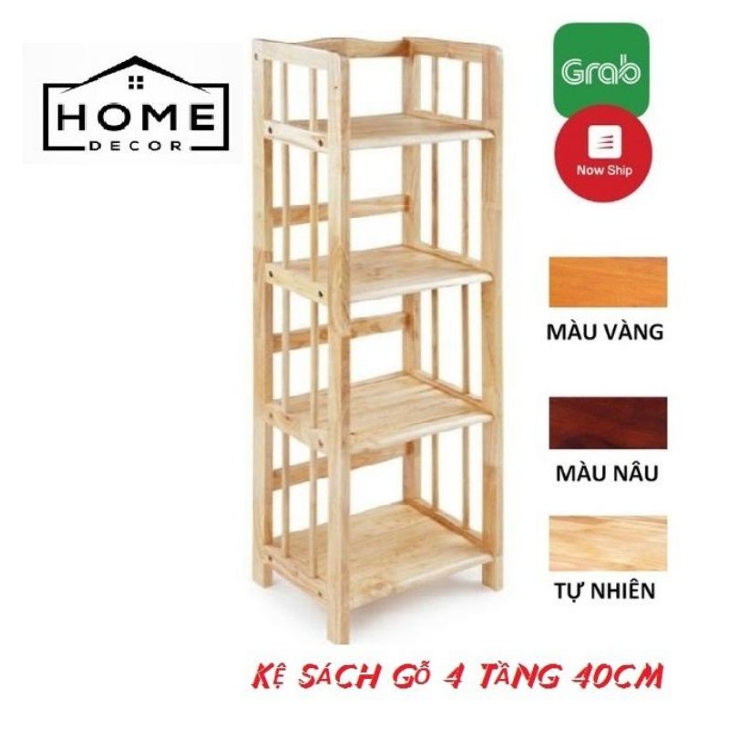 Kệ sách gỗ 4 tầng - 40cm