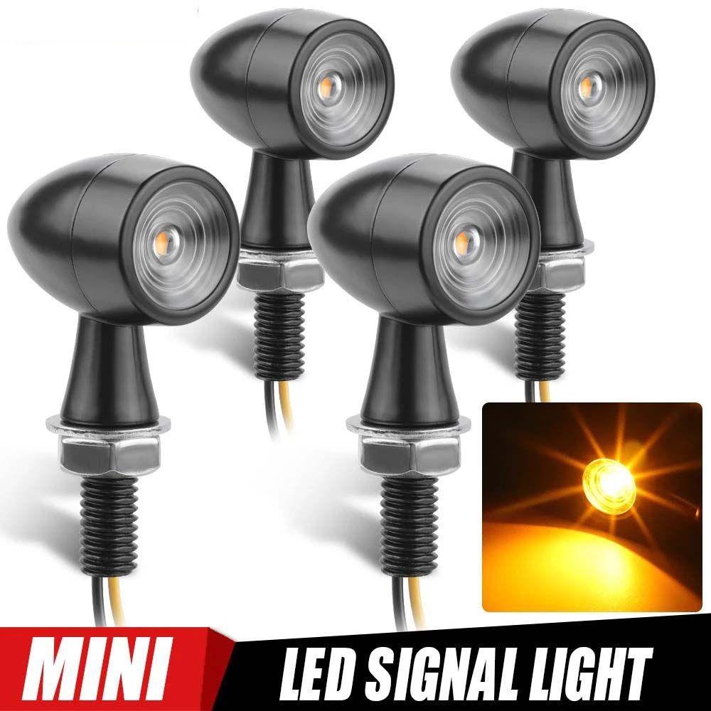 Đèn LED Xi Nhan Mini 8mm Bằng Nhôm Cho Xe Máy