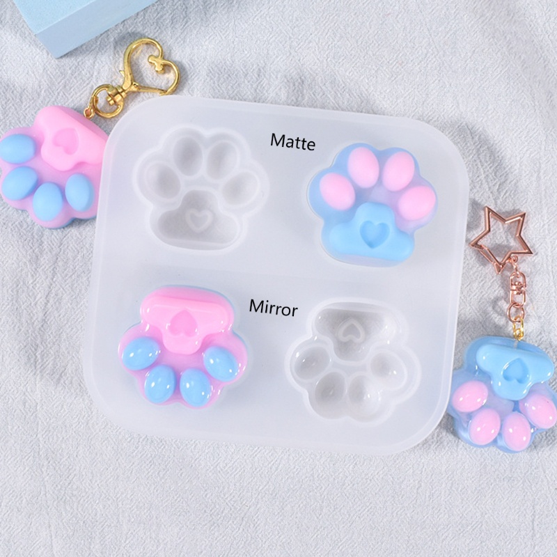 Khuôn Silicone Tạo Hình Móng Vuốt Mèo Sáng Bóng Diy