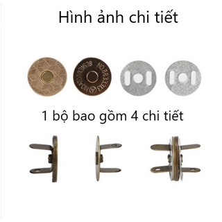 Combo 2 cái nút hít, nút nam châm, phụ kiện túi xách