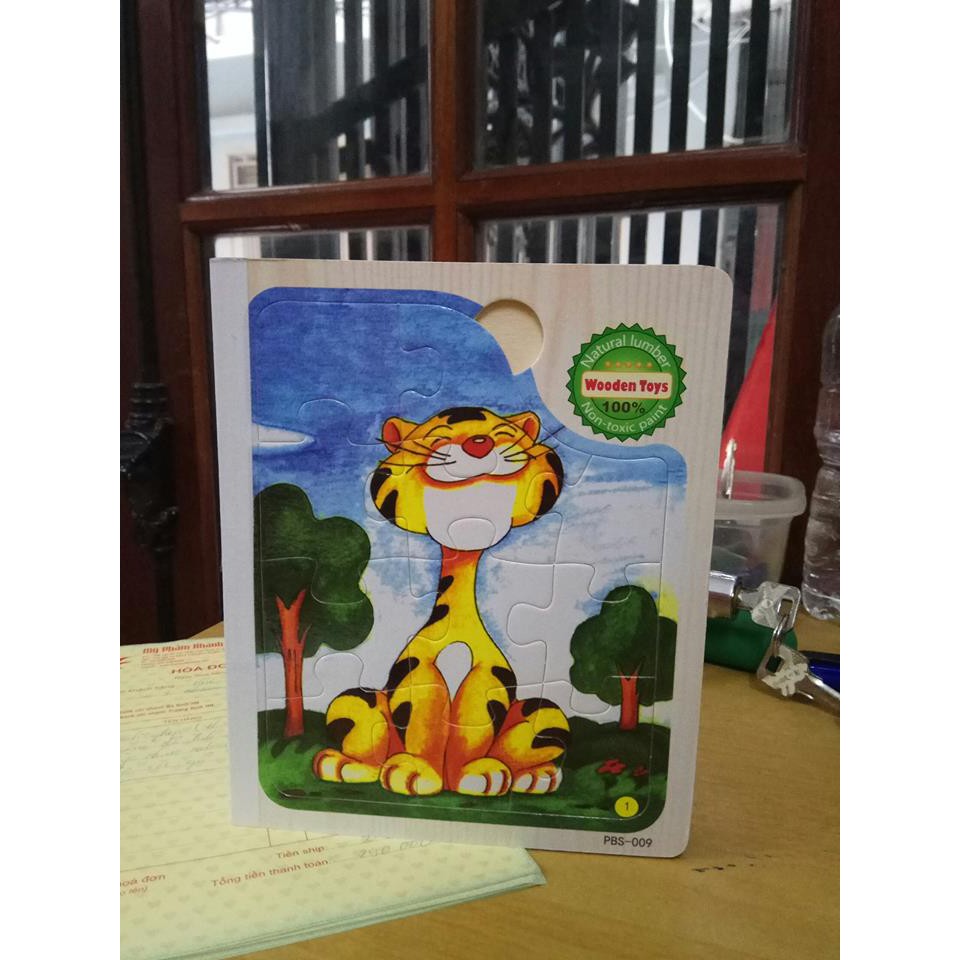 BỘ SÁCH 6 TRANH GHÉP GỖ 3-4 MẢNH GHÉP CHO BÉ