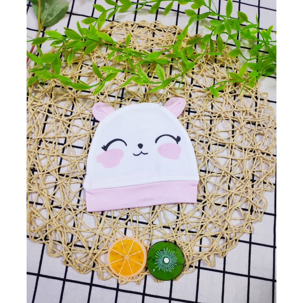 Xả kho mũ sơ sinh Moon chất Petit siêu mềm mịn thấm hút mồ hôi tốt cho bé