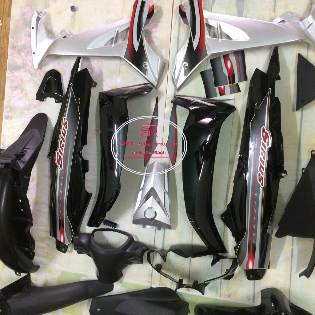 Dàn áo SIRIUS-vỏ nhựa xe SIRIUS RC màu ĐEN- nhựa nguyên sinh ABS