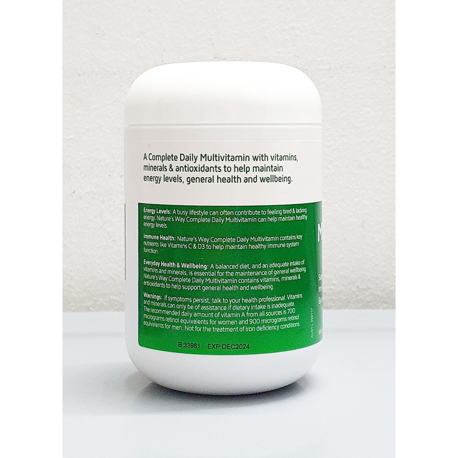 Vitamin Tổng Hợp Multivitamin hãng Nature’s Way chai 200 viên của Úc