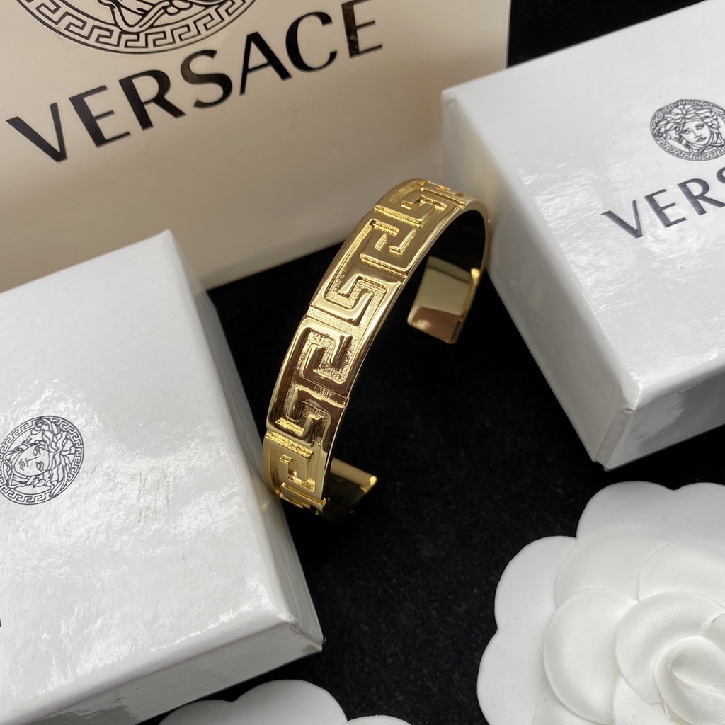 Vòng Đeo Tay Dạng Hở Bằng Kim Loại Họa Tiết Chữ Đơn Giản Sang Trọng 73670