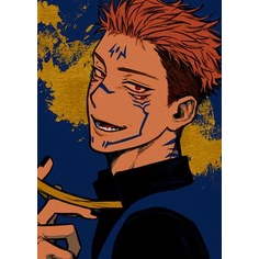 Bộ Tranh Đính Đá 5d Tự Làm Hình Jujutsu Kaisen 30x40cm