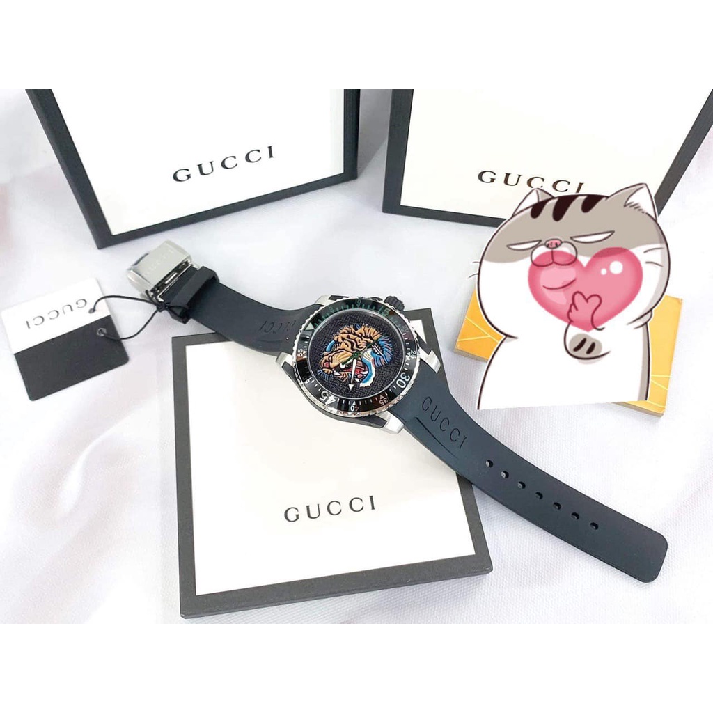 Đồng Hồ Nam Gucci Dive Tiger Motif Men's YA136318