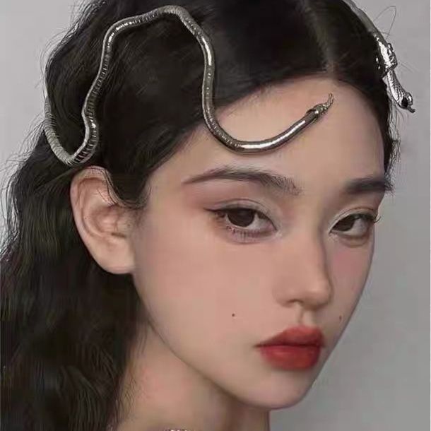 Băng Đô Cài Tóc Dạng Rắn Dài Màu Vàng Độc Đáo Thời Thượng Cho Nữ