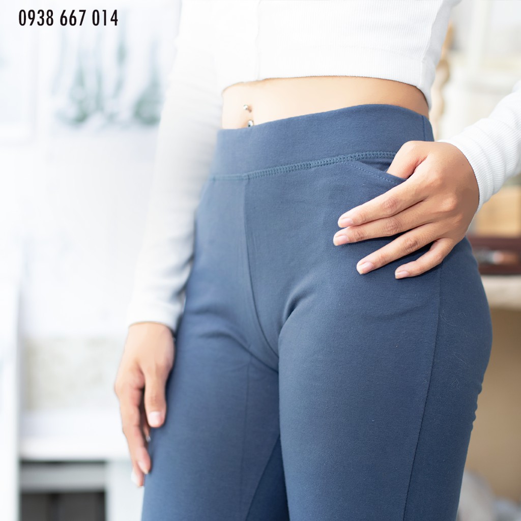 Quần legging thời trang KYE HÀN QUỐC XANH JEAN BODEE