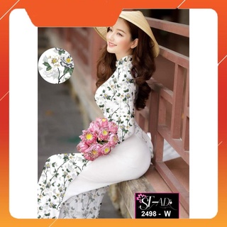 [Freeship đơn từ 0đ] ] Áo dài lụa nhật 👗 FREESHIP 👗 Áo dài chất lụa Nhật in 3d đẹp