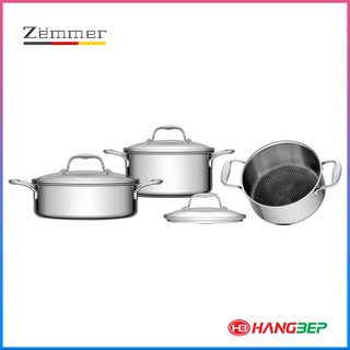 BỘ NỒI INOX ĐÁY LIỀN ĐA LỚP ZEMMER D824SS