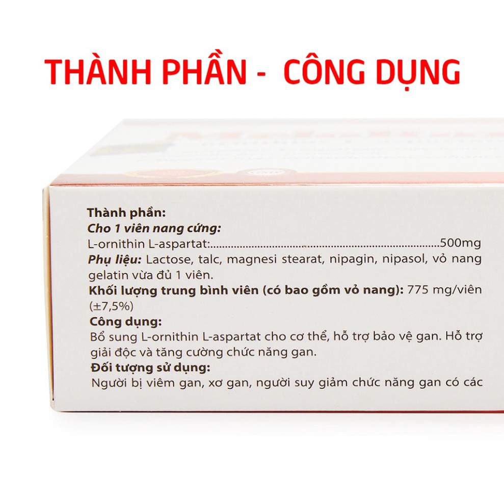 Meloroxtech L-ornithine L-aspartat giảm men gan, xơ gan, gan nhiễm mỡ - 30 viên