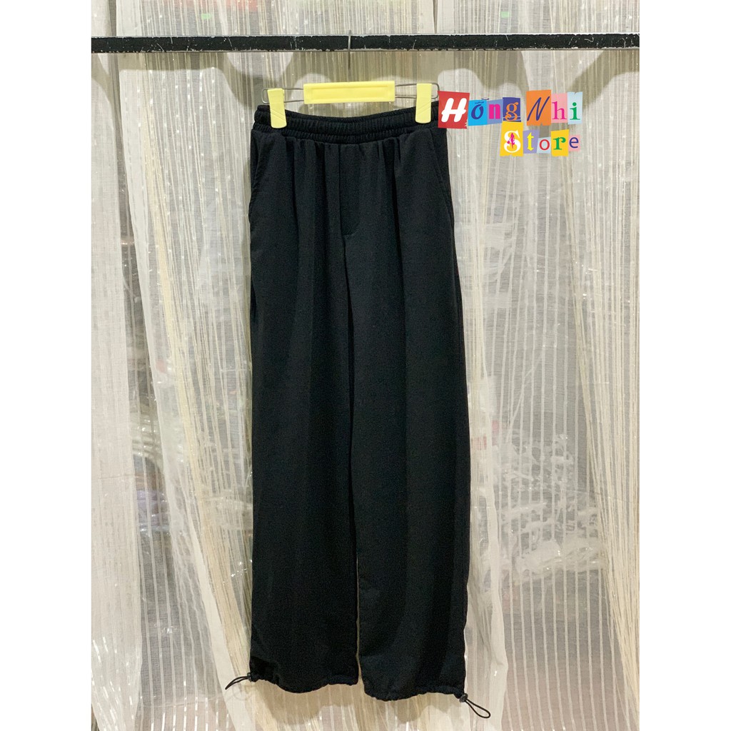 QUẦN JOGGER THUN DÀI DÂY RÚT LAI MÀU ĐEN LONG BASIC PANT - JOGGER DÂY RÚT UNISEX - MM | BigBuy360 - bigbuy360.vn