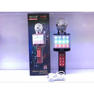 Micro Karaoke WS-1828 Kèm Loa Hát + Đèn Led