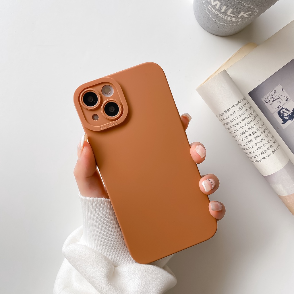 Casing Oppo A15 A15S A53 A33 A31 2020 A52 A72 A92 Reno 6 5 Pro 4G 5G Realme XT X K3 F11 VIVO Y19 Y20 Y20S Y20S G Y12i Y12A Y12S 2021 Y17 Y12 Y15 U10 Y12i S1 Straight Edge Fine Hole Shockproof Anti-fall Soft Phone Case