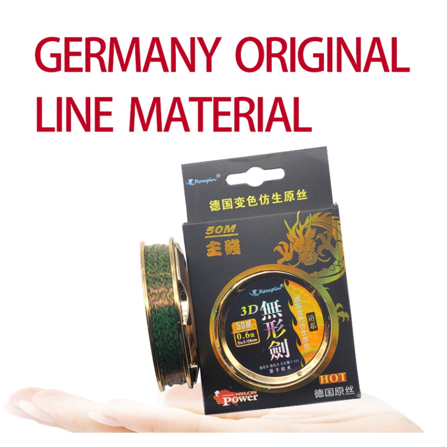 Cuộn dây câu nylon chiều dài 50m chuyên dụng cho các hoạt động câu cá