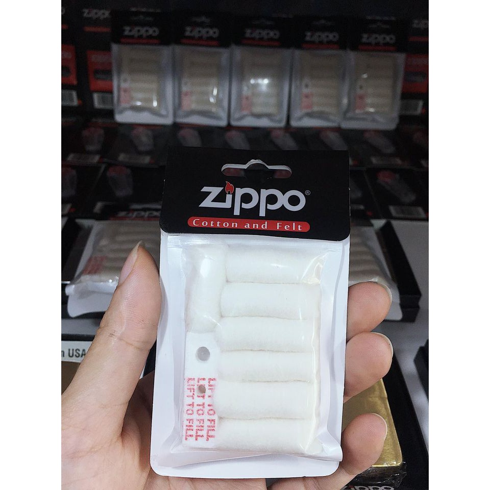 Phụ Kiện Zippo Combo Bông + Đá + Bấc zippo chính hãng