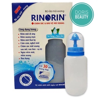 Bình rửa mũi Rinorin 250ml + 30 gói muối