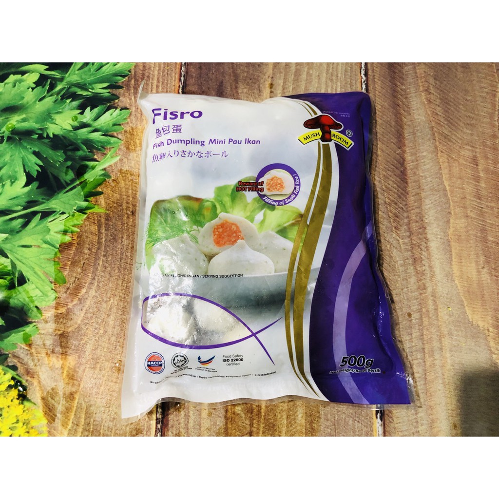 viên thả lẩu cá viên nhân trứng cá hồi gói 500g nhập khẩu Malaysia