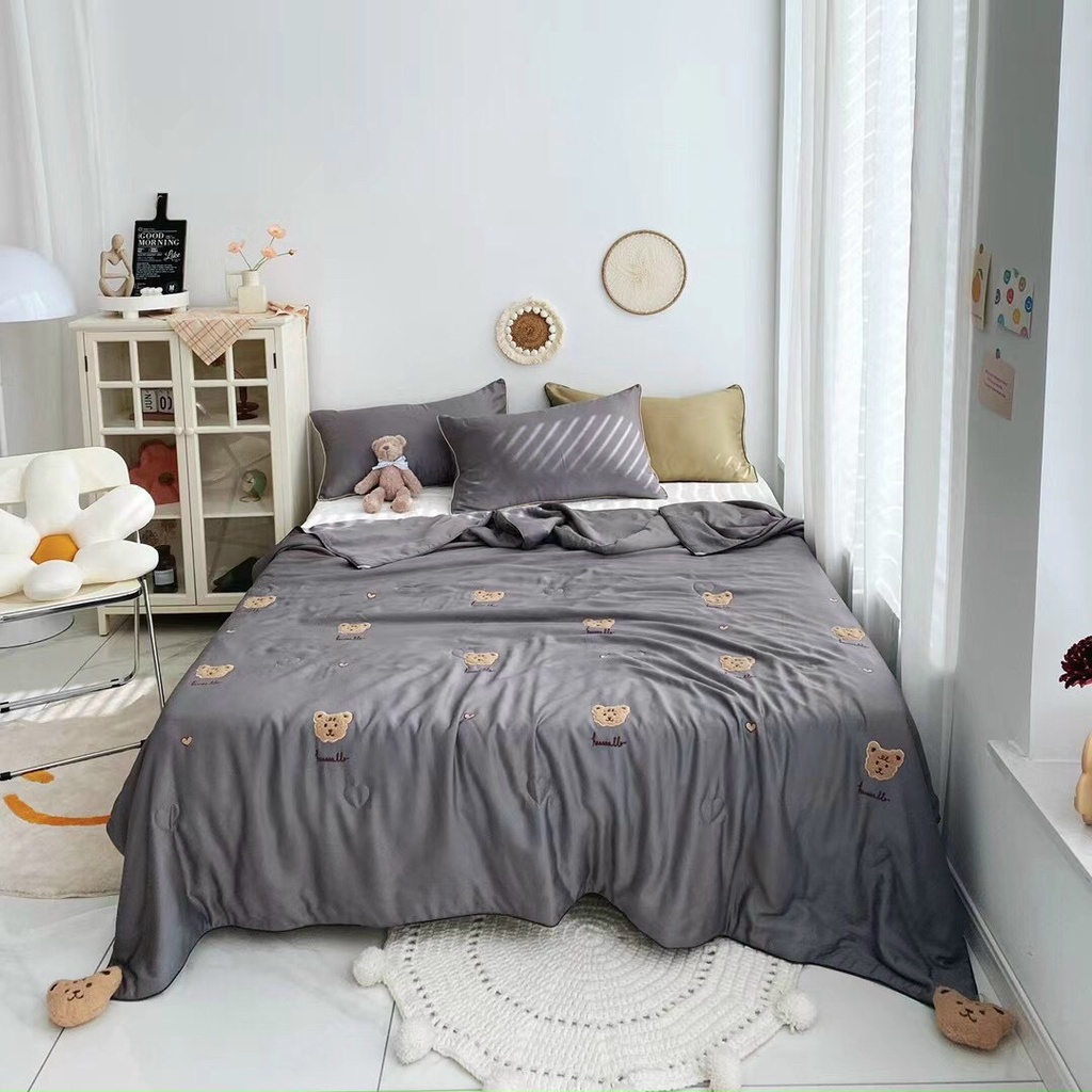 CHĂN LỤA TENCEL GẤU TEDDY HÀNG CAO CẤP MỚI