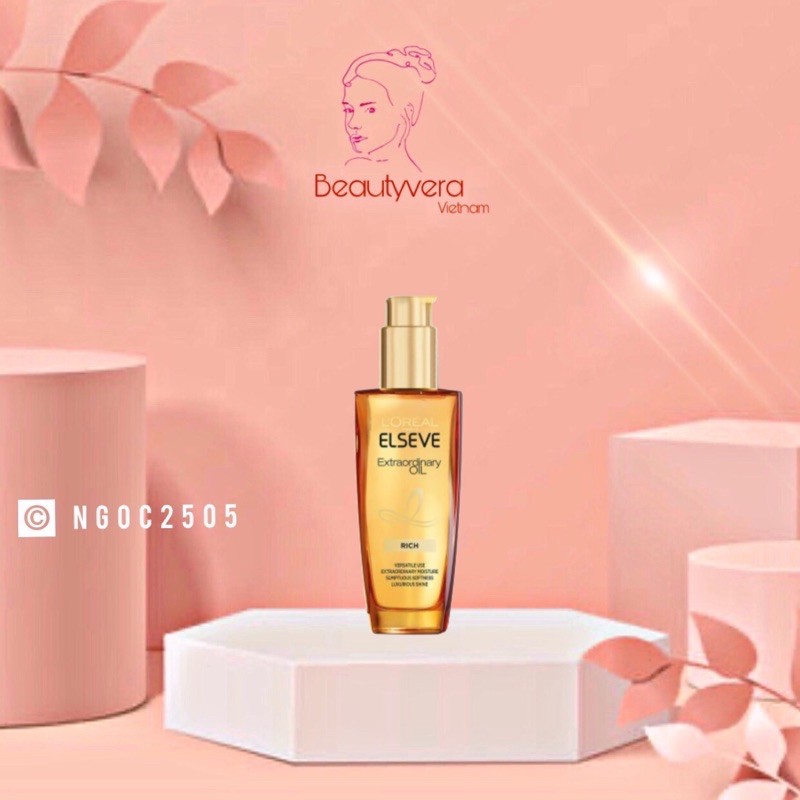 Dầu dưỡng chiết xuất tinh dầu hoa tự nhiên L'Oreal Paris Elseve Extraordinary Oil Ultra Nourishing 100ml