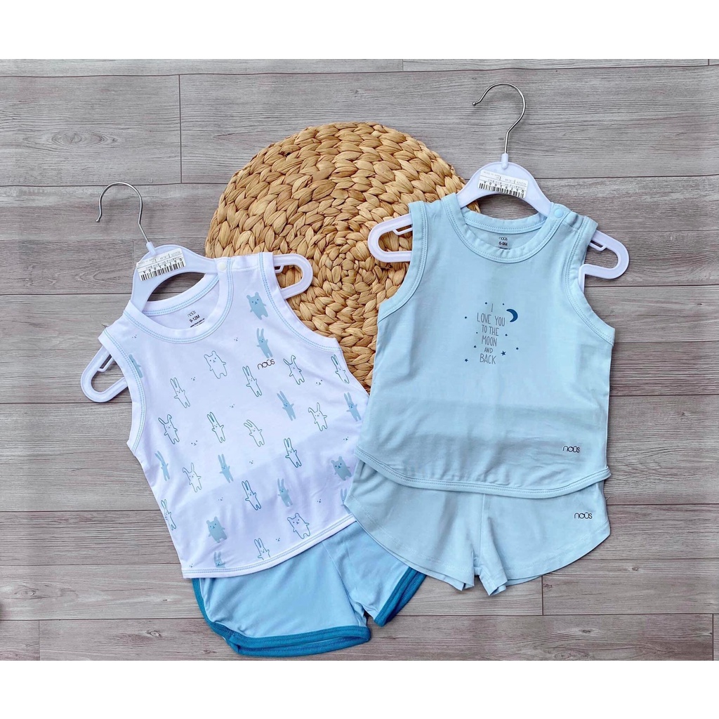 Bộ Quần Áo Ba lỗ Nous bé trai bé gái- Chất Liệu Nu Petit