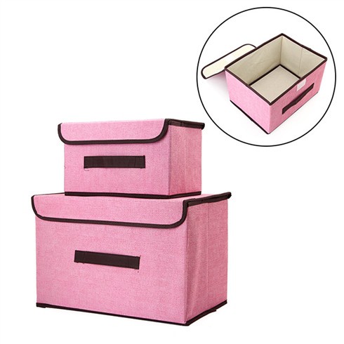 Bộ 2 Túi Vải Đựng Đồ Không Dệt Xếp Gọn Đa Năng ( màu ngẫu nhiên )