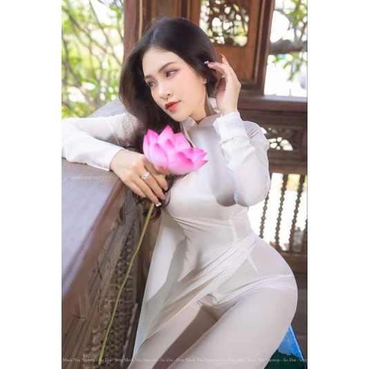Sale_Áo dài trắng mỏng_áo dài chụp ảnh nghệ thuật