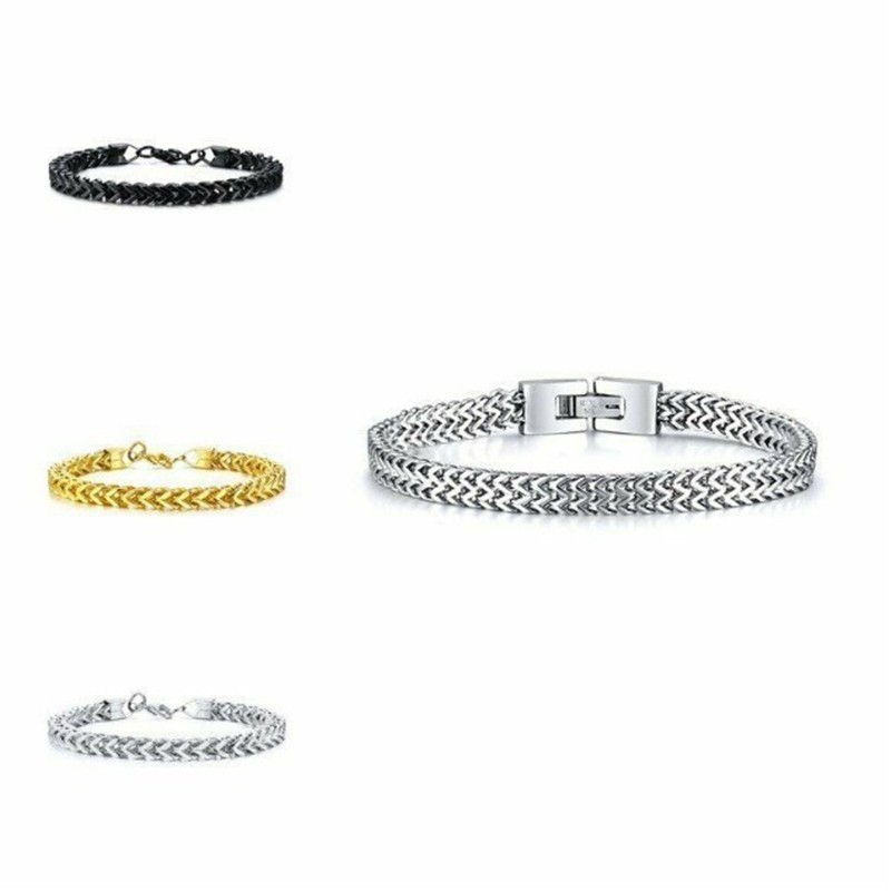 Vòng đeo tay hình rắn titan thép thời trang cho nam và nữ