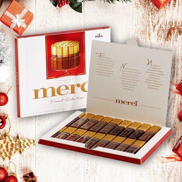 Socola Merci Finest Section Chocolate 400g/Hộp Đức