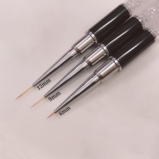 Cọ nét cán đá cao cấp 3 sizes - Cọ vẽ nail chuyên dụng