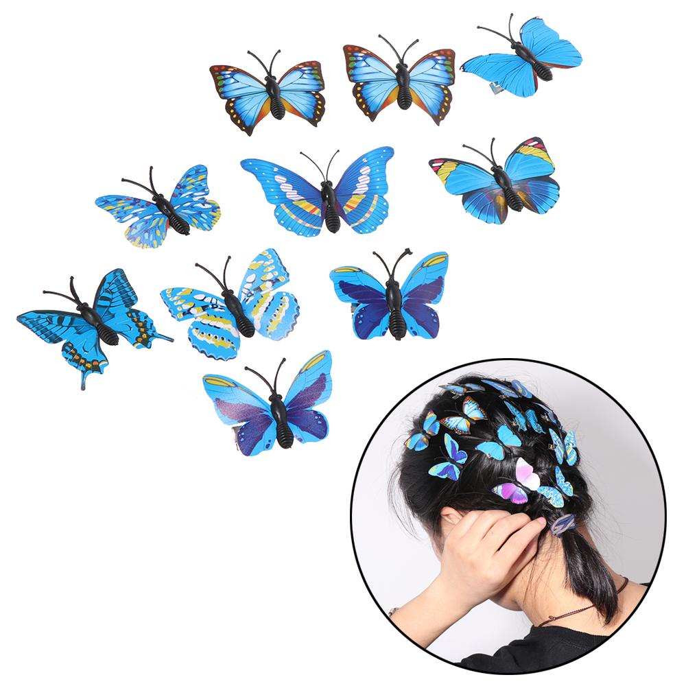Set 5 Kẹp Tóc Hình Bươm Bướm Trang Trí Dành Cho Cô Dâu