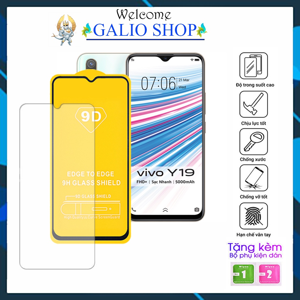 Kính Cường Lực Vivo Y19 Y11 Y12 Y3s Y15 Y17 U10 Y3 Full Màn Trong Suốt 9D Cảm Ứng Mượt Mà Tặng Kèm khăn Lau [FM]